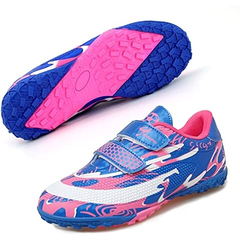 DIQUEQI Astro Turf Football Boots Boys Girls Football Trainers Soccer Athletics Training Shoes Teenager Outdoor Sport Shoes Sneakers for Unisex Kids Cover