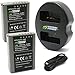 Wasabi Power Battery (2-Pack) and Dual USB Charger for Olympus BLN-1, BCN-1 and Olympus OM-D E-M1, E-M5, Pen E-P5