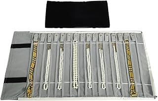 SCIKHEFT Portable Jewelry Roll Untangled Secure Necklace Travel Storage ...