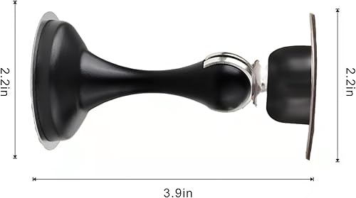 Miniatura 10 de Tope magnético de puerta de níquel cepillado, paquete de 6 topes magnéticos para puerta, sin necesidad de taladrar cinta adhesiva de doble cara 3M,