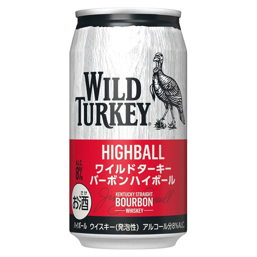 Amazon.co.jp: ワイルドターキー バーボンハイボール 8% [缶] 350ml x