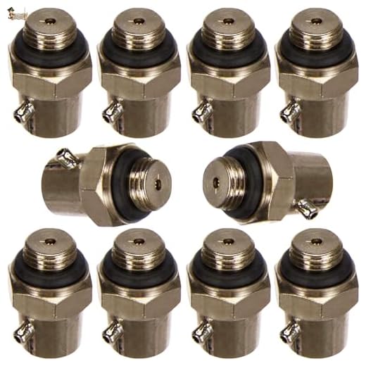 BricoLoco.com Llave de purga para radiador con válvula de salida orientable. ¡¡¡ PACK 10 uds.!!! Purgador radiador con tornillo de apertura y cierre. Rosca macho 1/8”. (10)