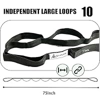 Stretching Strap Yoga Strap with Loops for Physical Therapy, Non-Elastic — image 3