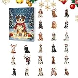 クリスマス カウントダウン カレンダー - 犬 2D アクリル キーホルダー ペンダント | 24 日 クリスマス カウントダウン オーナメント - 大人向け 季節の 子供向け ハロウィーン サンクスギビング イースター ホリデー ティーンズ