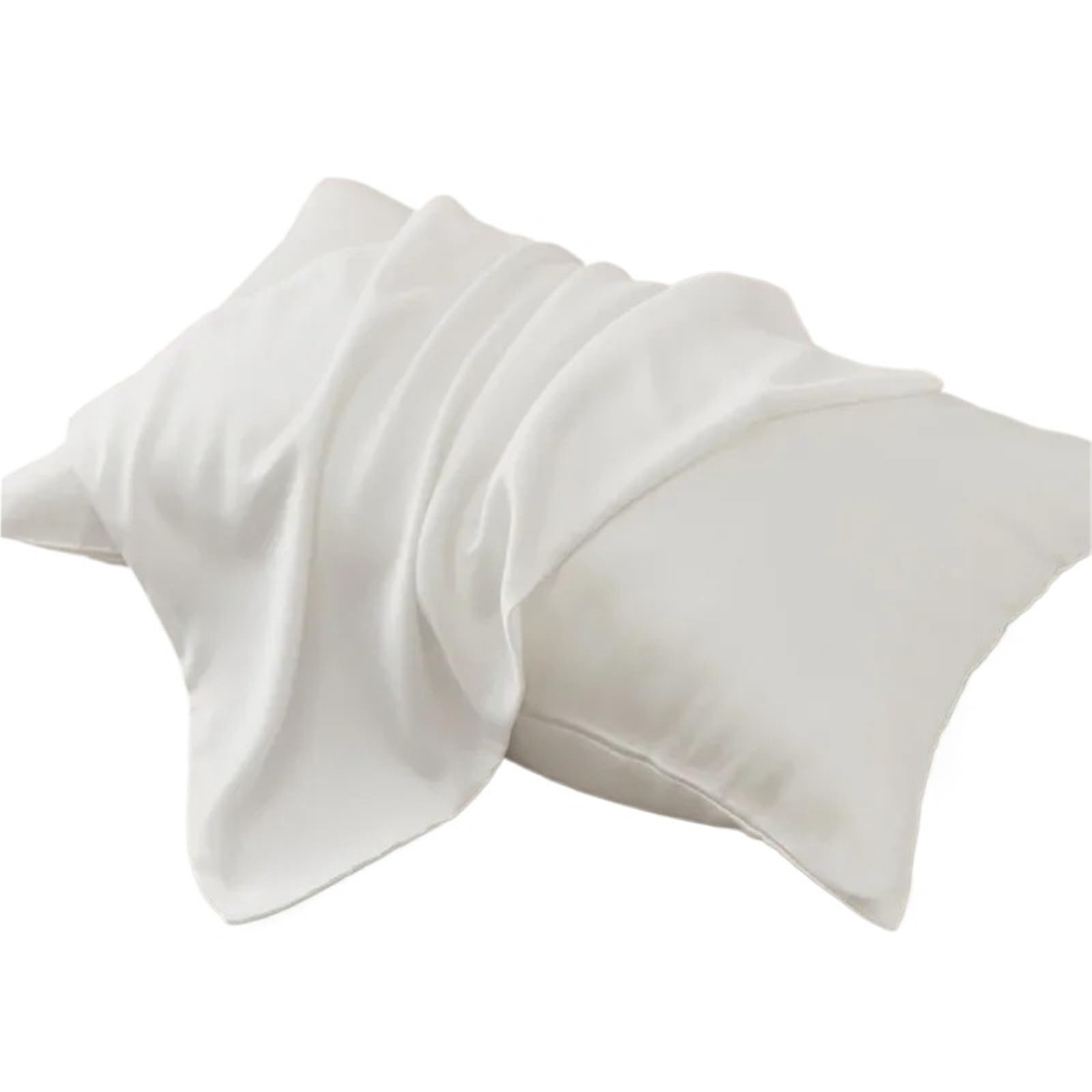 Silk Pillowcase 2pcs Fiber Pillowcase.Silky Cool Feeling Pillow Cases Breathable Solid Pillow Cover For Home Summer 48 * 74cm