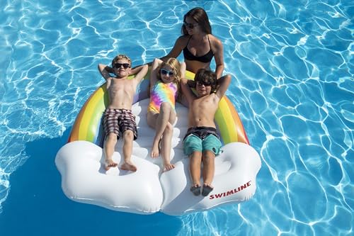 SWIMLINE | Inflatable Ride-On Pool Float and Raft for Kids | Rainbow Island - image 2