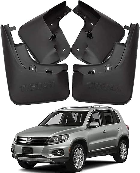 Garde-Boue pour Tiguan 2009-2014 : Kit de 4 Bavettes Avant et Arrière