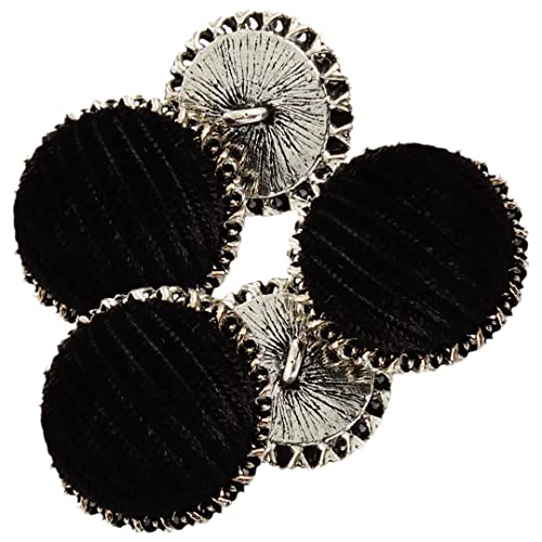 Round Metal Buttons Sewing Buttons Premium Blazer Button Set Velvet Buttons For Cloth Sewing Crafts Jewelry Making Black, 18Mm #TOP23