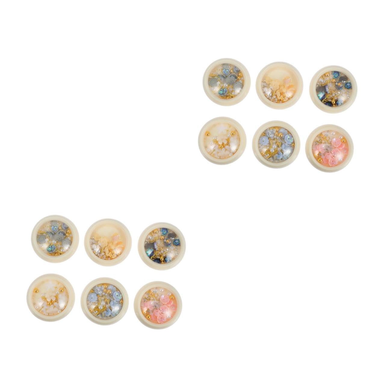 2 Set Decorazioni Per Unghie Resina Charm Per Nail Art Per Manicure E Decorazioni Te Per Casa E Salone 6 Scatole*2