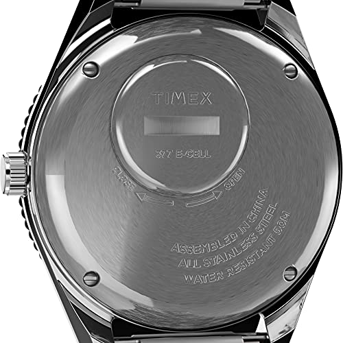 TIMEX Men Stainless Steel Analog Black Dial Watch-Tw2U61000, Band Color-Silver - Image 4
