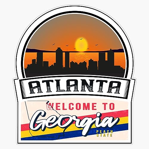 Magnet Atlanta Welcome To Georgia Peach State Georgia State And Cities Series -10 Magnet Vinyl Decal Sticker 5