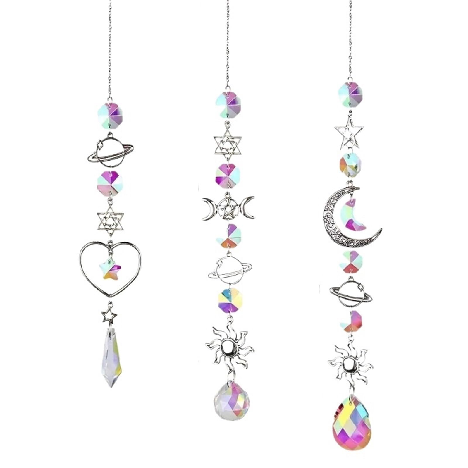 Crystal Wind Chime Rainbow Maker - Dream Catcher Pendant for Home Decor