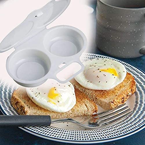 Jkapagzy Microwave Oven Round Shape Egg Steamer Cooking Mold Gadgets Poacher Kitchen Cooking Egg Egg Fried Tools Poacher Kitc Double #TOP2