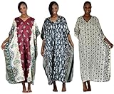 Up2date Fashion's Women 3 Pack Satin Caftans
