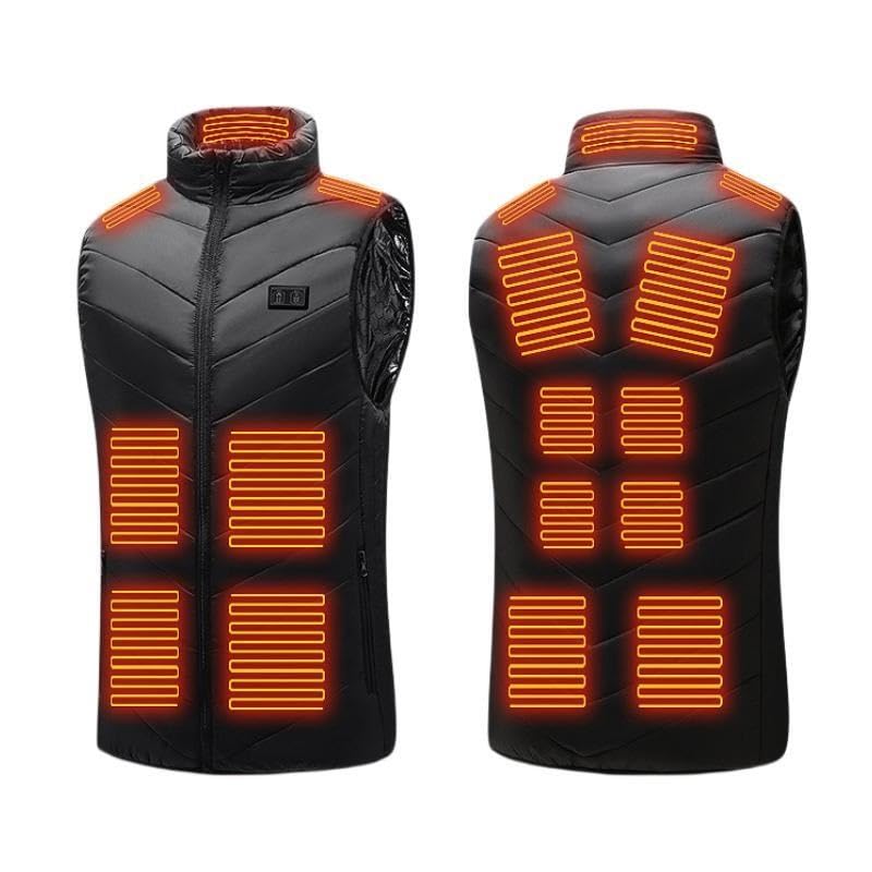 Verwarmd vest USB opladen 9/21 verwarmingszone, unisex heren dames buitenwerk Er zijn 3 verwarmingsniveaus, 3 verstelbare niveaus - Image 3