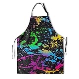 Artist Apron with Pocket Black Background Painting Art Aprons with Adjustable for Men Women Adult...