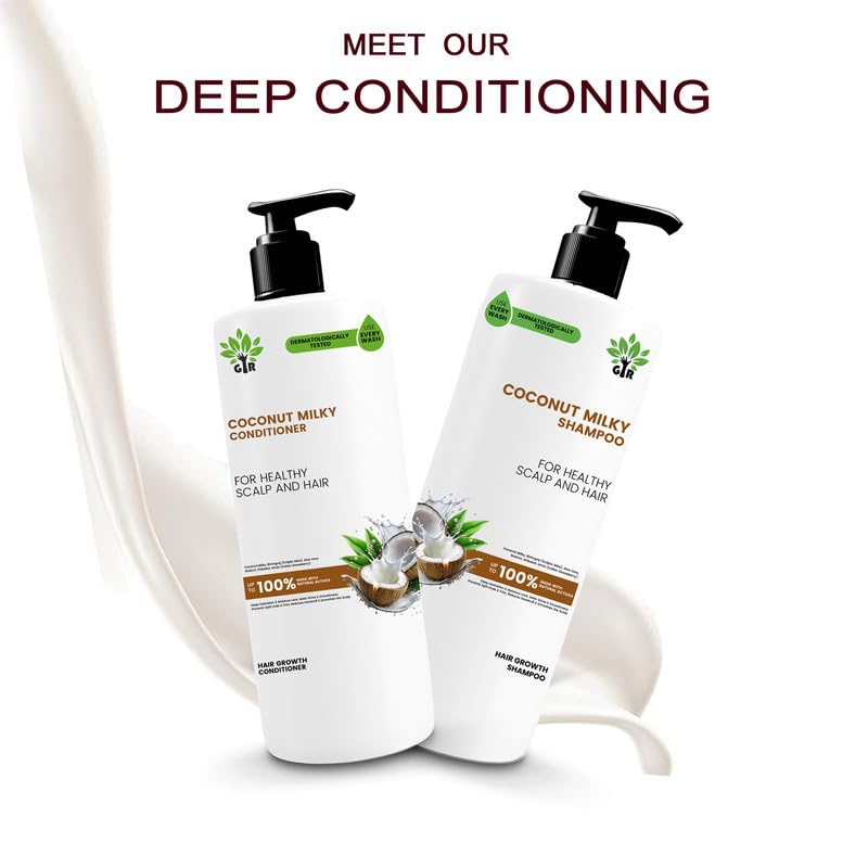 Image of GIR Coconut Milky Shampoo & Conditioner Combo - Special Coconut & Milk Formula - for strength & shine Hair (Cocount Milky S750+C750 ML)