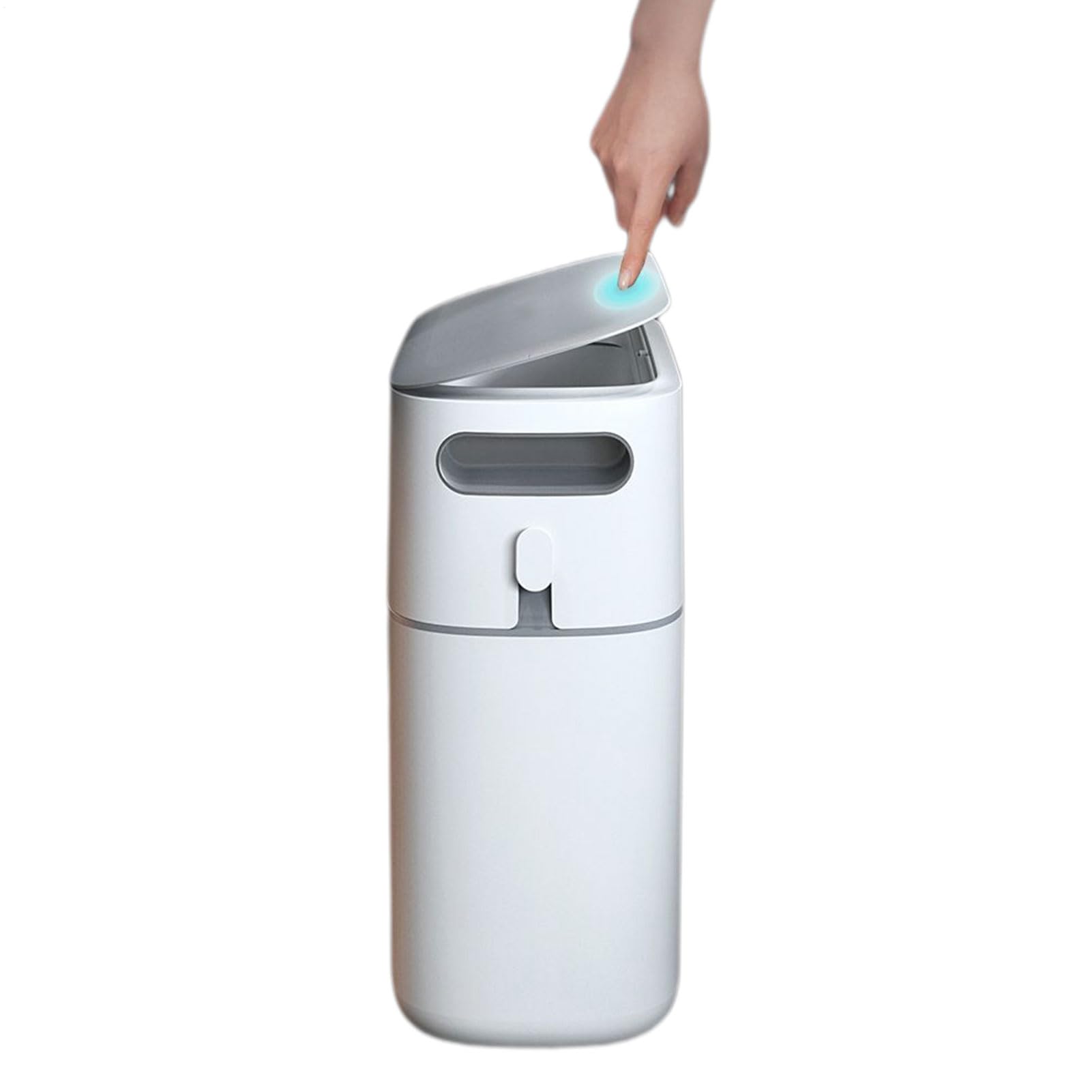 Cubo de basura para baño pequeño que soluciona los malos olores en espacios reducidos 8