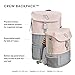 JetKids by Stokke Travel Bundle, Pink - Includes Kid’s Ride-On Suitcase & In-Flight Bed + Adjustable, Lightweight & Expandable Crew BackPack - Travel Essentials for Kids - Best for Ages 2-7