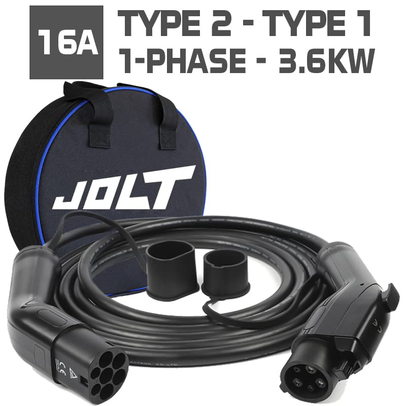 Buy Jolt EV Electric Vehicle Charging Cable Type 1 to Type 2, 16 Amp
