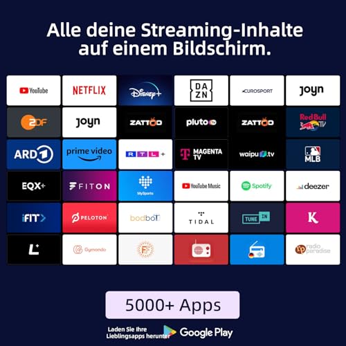 CHIQ U50QM8G 50 Zoll Smart TV, QLED UHD mit HDR, rahmenloses Metall-Design, Google TV, Dolby Audio, Dreifach-Tuner, 2,4G/5G WLAN, Google Assistant, HDMI 2.1, USB2.0, Modell 2023 Schwarz – Bild 6