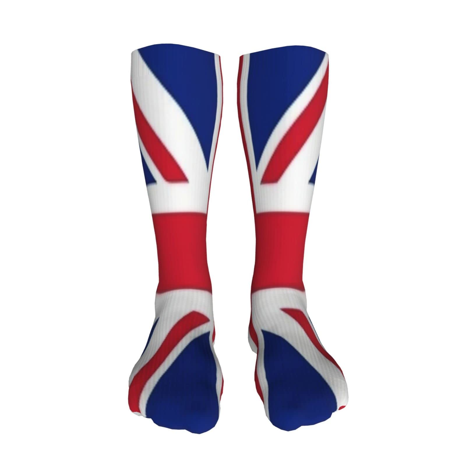 Smazdfxx Unisex As Pic Compression Socks For Women Men Union Jack British Flag Knee Casual Tube S For Outdoor Sport
