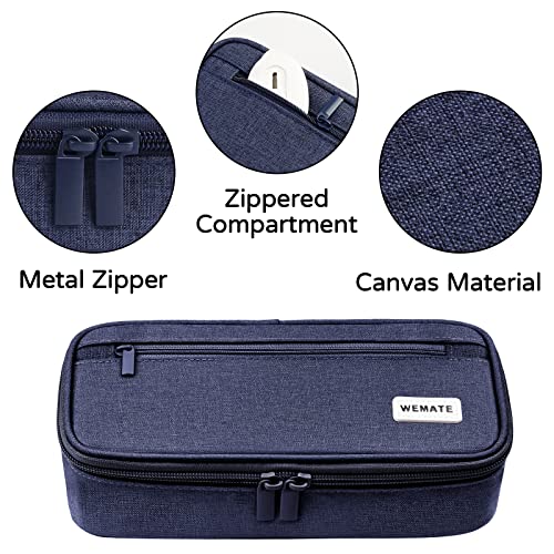 Image of WEMATE Pencil Case, Large Storage Organizer, Makeup Bag, Teacher Must - have, Big Pencil Pouch, Marker Case for College