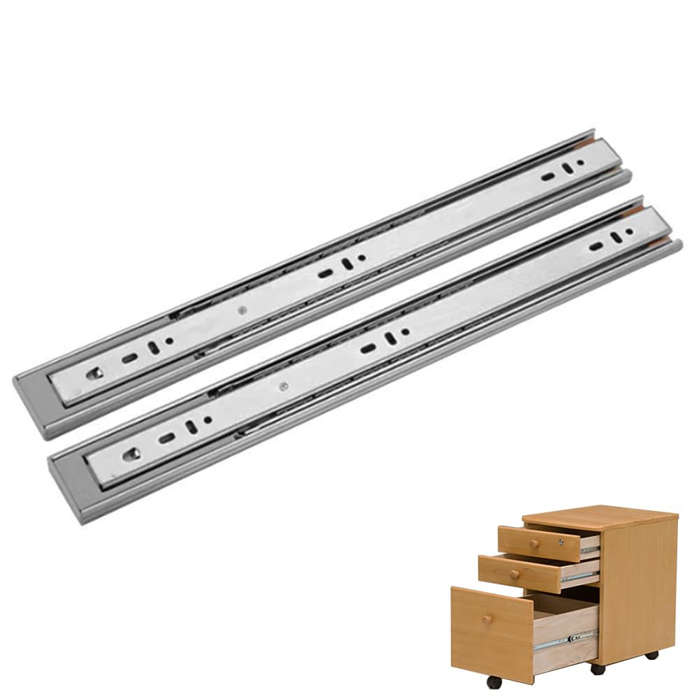 1 Pair Heavy Duty Drawer Slides, Soft Close Ball Bearing, 100lb Load Capacity, with Screws (18 Inch)