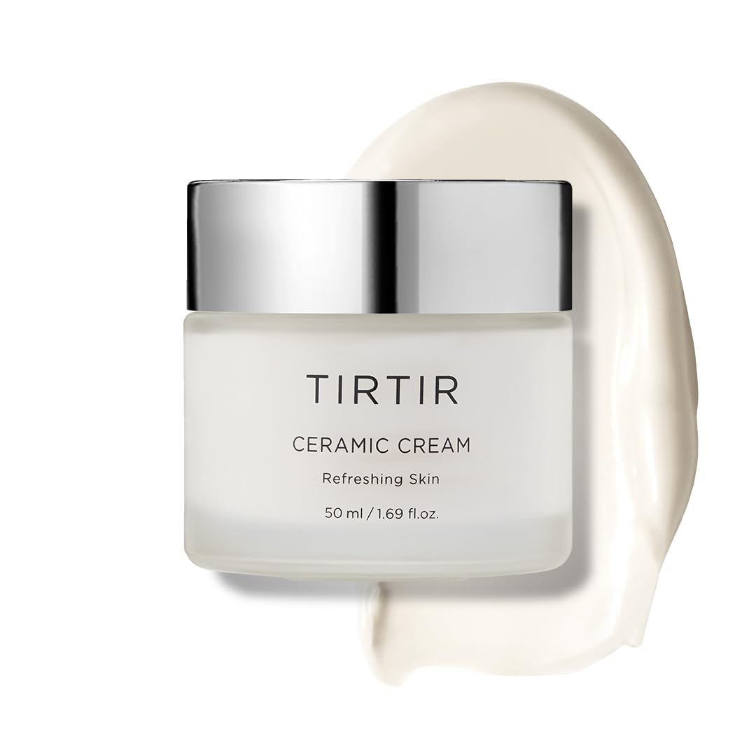 TIRTIR Natural Ceramide Cream Moisturizer for Hydrated, Glowing Skin - Shea Butter, Centella Asiatica Extract - Nourishing and Strengthening Skin Barrier, Ideal for Dry Skin (50ml / 1.69 fl.oz.)