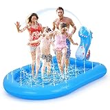 Splash Pad Sprinkler for Kids Dinosaur Splash Play Mat Outdoor Water Toys Inflatable Splash Pad Baby
