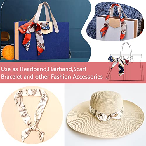 Hairband Handbag Ribbon Scarf, Hair Head Band for Purse Decor, Neck Scarf Skinny for Women Bracelet4