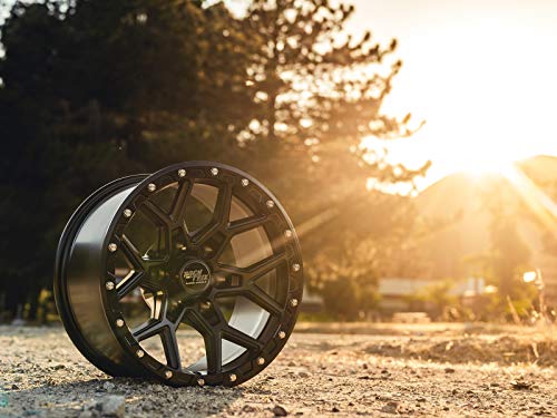 Rocktrix Rt107 17 Inch Wheel Compatible With 01-23 Toyota Tacoma, 02-23 4Runner, Fj Cruiser, 99-06 Tundra, 6X5.5" 6X139.7 Bolt Pattern, 17X9-12Mm Offset, 4.5" Backspace, 106.1Mm Bore, Matte Black #TOP3