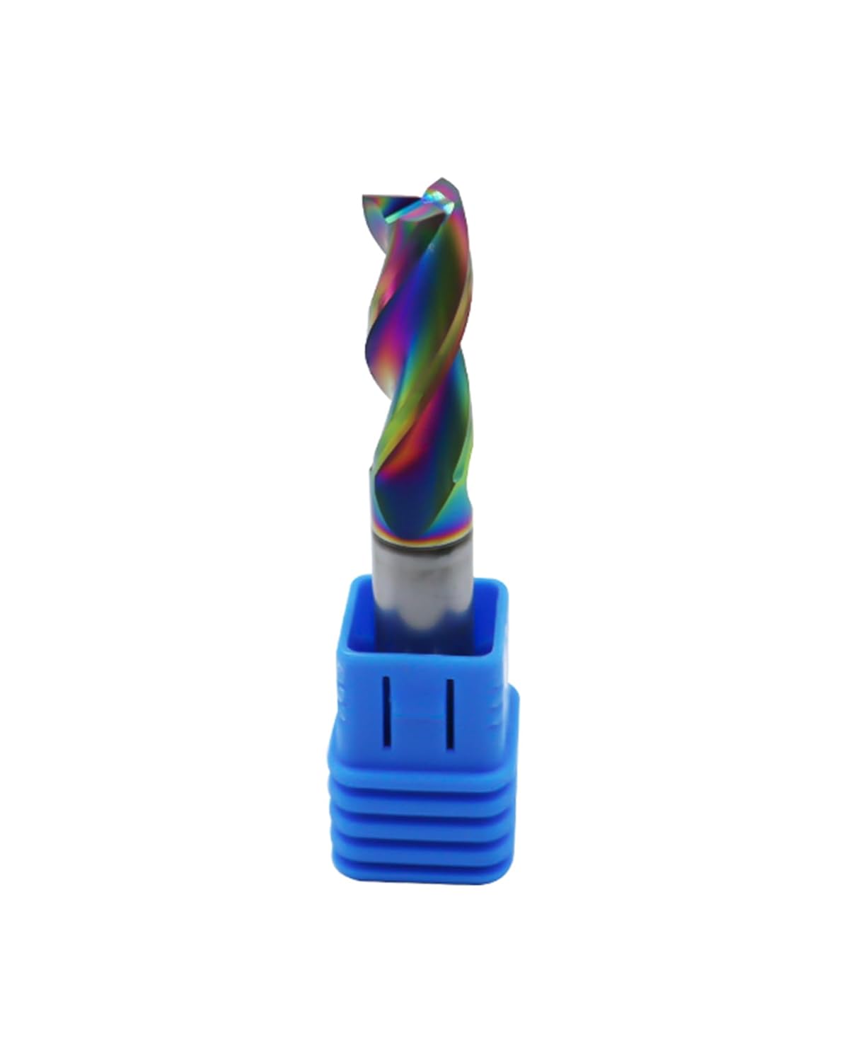 3/8" Carbide Square End Mills, DLC Rainbow Coating, 3 Flute, End Mill Bits for Aluminum, 3/8" Cutting Diameter