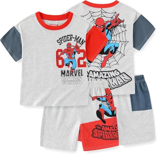 Image of Marvel Spider-Man Boys Short Sleeve T-Shirt and Shorts Set for Big Kids