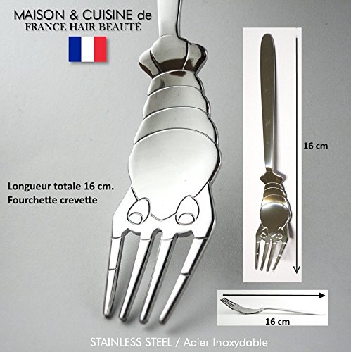 Fourchettes crevettes inox 16 cm pour vos plateaux de fruits de mer
