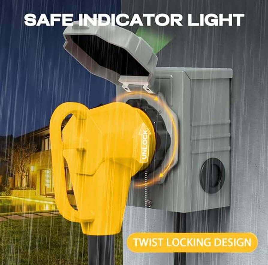 Amazon.com: Lalarodia 50 Amp 20FT Generator Cord and Power