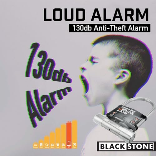 Image of Crystal Vision Anti Theft Loud 130db Alarm Heavy Duty Bike Lock Weather Proof Multi Purpose