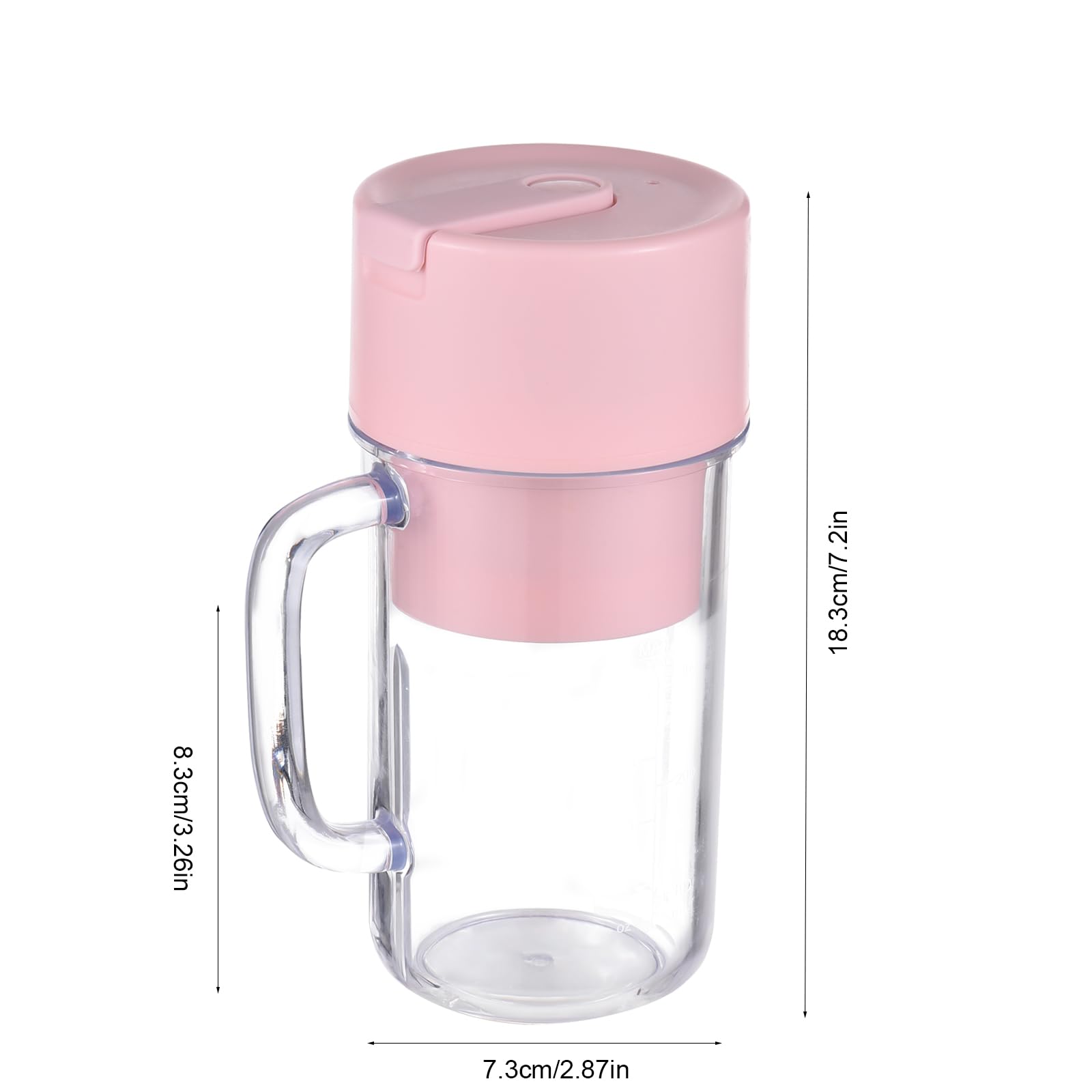 Effortless Ice Crushing, USB Rechargeable, Waterproof, Unique Cup Handle Design, Portable Blender for Juice Smoothie Milkshake (Green)