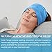 Aculief Headache, Migraine, & Stress Relief Hat - Natural Ice Mask for Tension & Muscle Pain– Supports Relaxation, Soreness, Sinus Alleviation, Chemo -Stretchy, Comfortable, & Cool Wearable–Light Blue