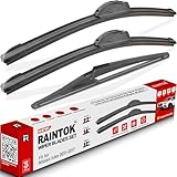 RAINTOK Windshield Wiper Blades Replacement for Nissan Juke 2011 2012 2013 2014 2015 2016 2017 Original Factory Quality Front Rear Wipers Blade Set for My Car - 22