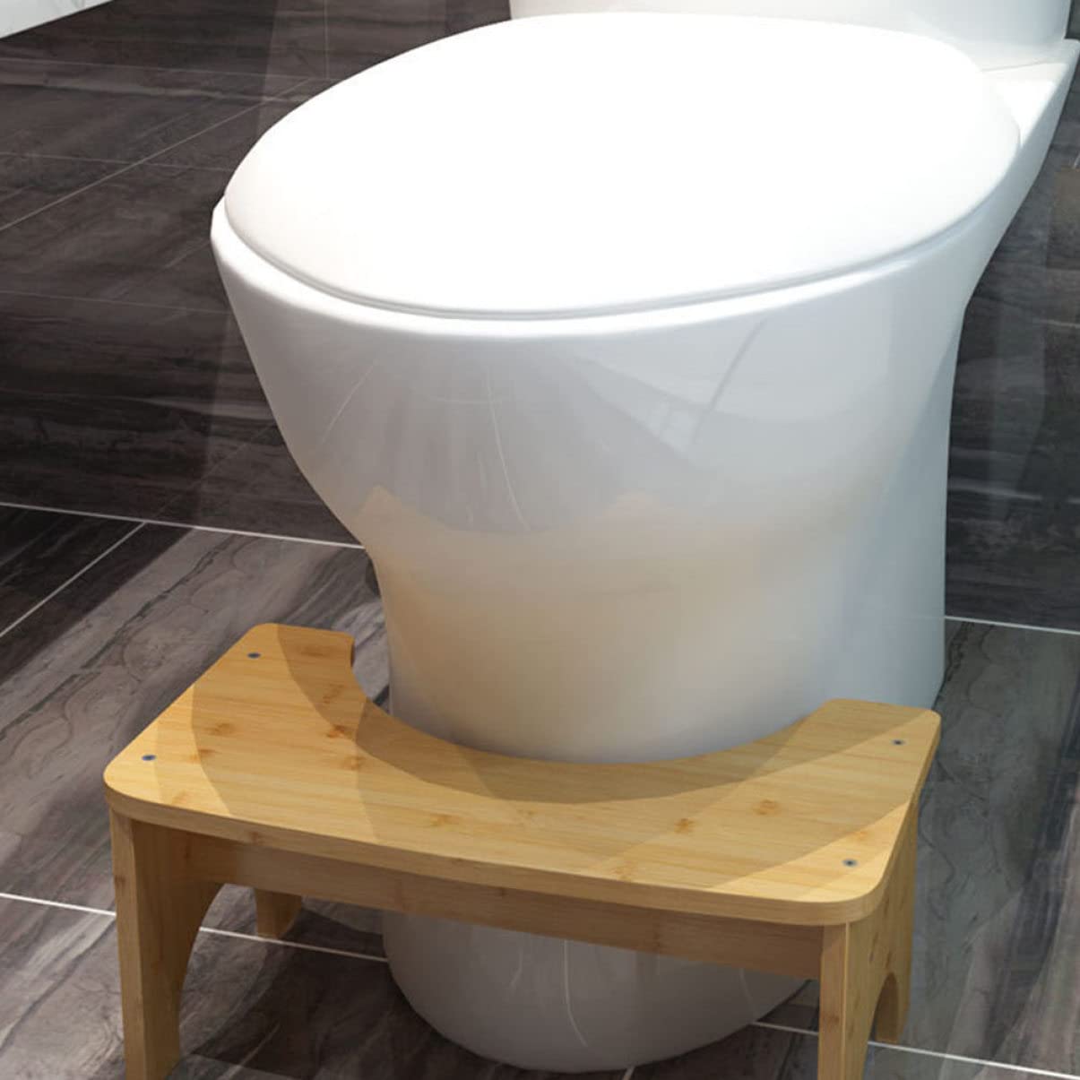 Toilettensitz Trittschemel in Khaki, Stabiler Hocker | 1 Stück, für Kinder und Ganze Familie, Leicht zu Reinigen, Platzsparend, Einfache Form