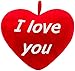 BRUBAKER Cœur en Peluche I Love You 32 cm