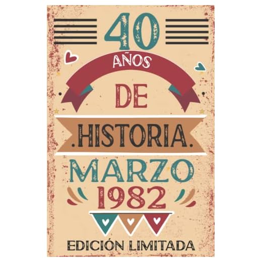 40 Años De Historia Marzo 1982: 40 años. Libro de visitas, cuaderno, 110 páginas de felicitaciones, idea de regalo, regalo Para la esposa, novia, mujer, La madre