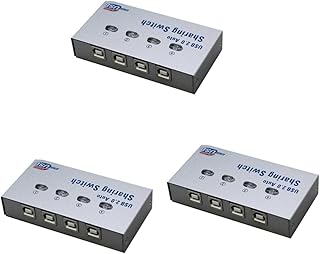 UKCOCO 3pcs USB printer Scanner Switcher Printer Sharer USB Switch Selector Sharing Switch Automatic Switcher Automatic Sharer computer