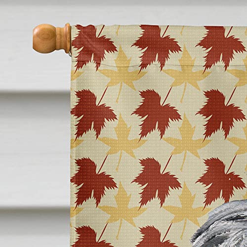 Drapeau Deerhound Fall Leaves grand format Caroline's Treasures