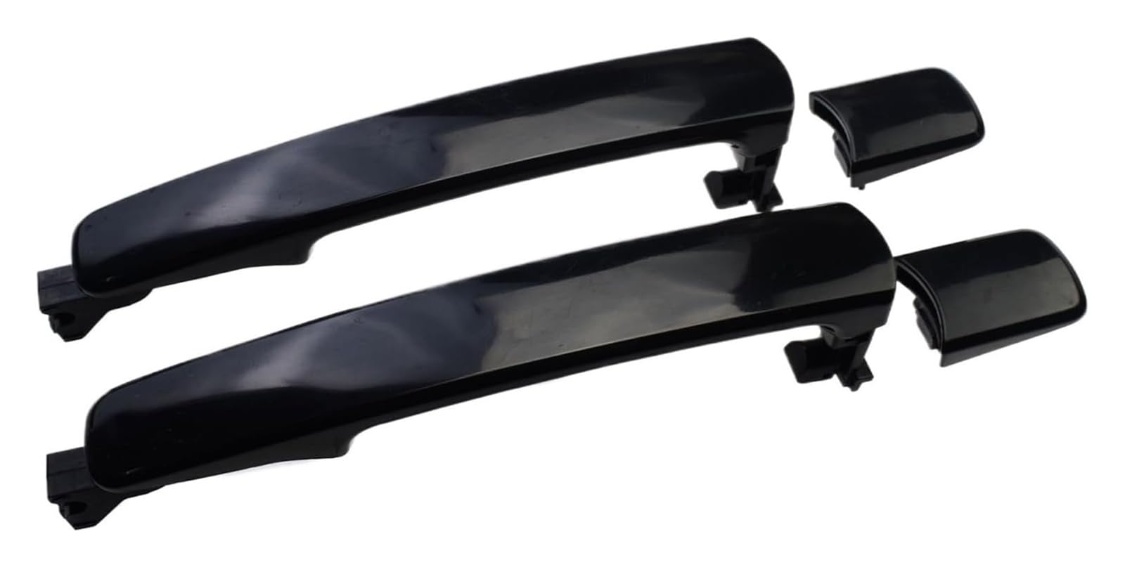 Fncvtm Black Rear Lh Rh Sliding Exterior Handle For Nissan For Rogue Murano Car Door Handle Repair 2 Pcs Exterior Outside Front Rear Left Right(Black Rear Lh Rh)