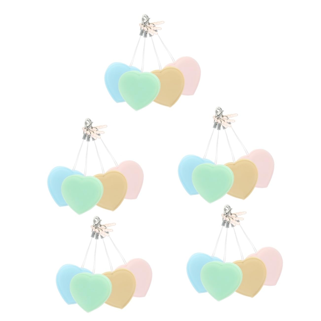Healvian 20pezzi Cuore Macaron Pulitore Per Schermi e Lenti Salviette Per Occhiali e Obiettivi Accessorio Decorativo Per Chiavi e Zaini Pulizia Sicura e Pratica Senza Graffi