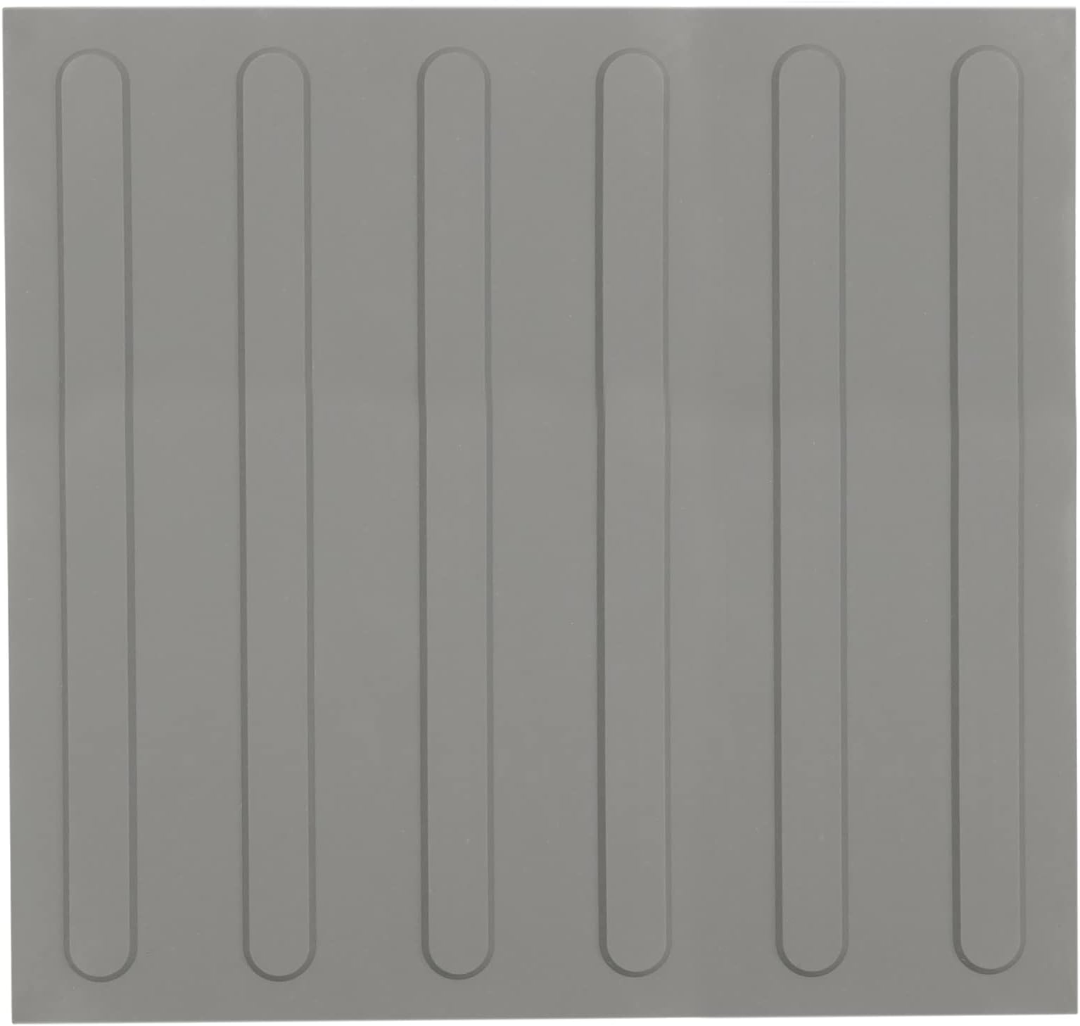 PrimeMatik - Tactile paving floor tile for blind people 40x40cm with advance lines gray 10-pack