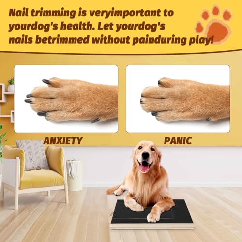 Auauraintt Kratzbrett für Hunde,mit Leckerlibox,Scratch Pad für Nägel,Sandpapierbrett,Alternative zu Krallenknipsern und -Schleifern für Hunde