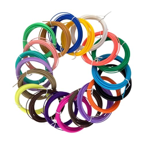 Raypontia Recambios de bolígrafo 3D,Recambios de bolígrafo 3D Doodler - Recambio de filamento Recambio de bolígrafo Start de 20 colores - Filamento para bolígrafo Doodler, filamento de impresión de